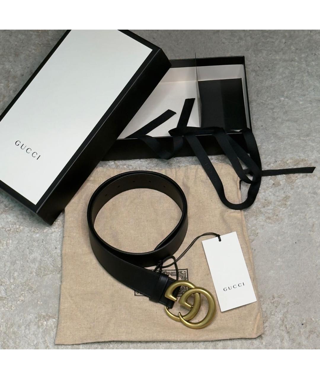 GUCCI Черный кожаный ремень, фото 6