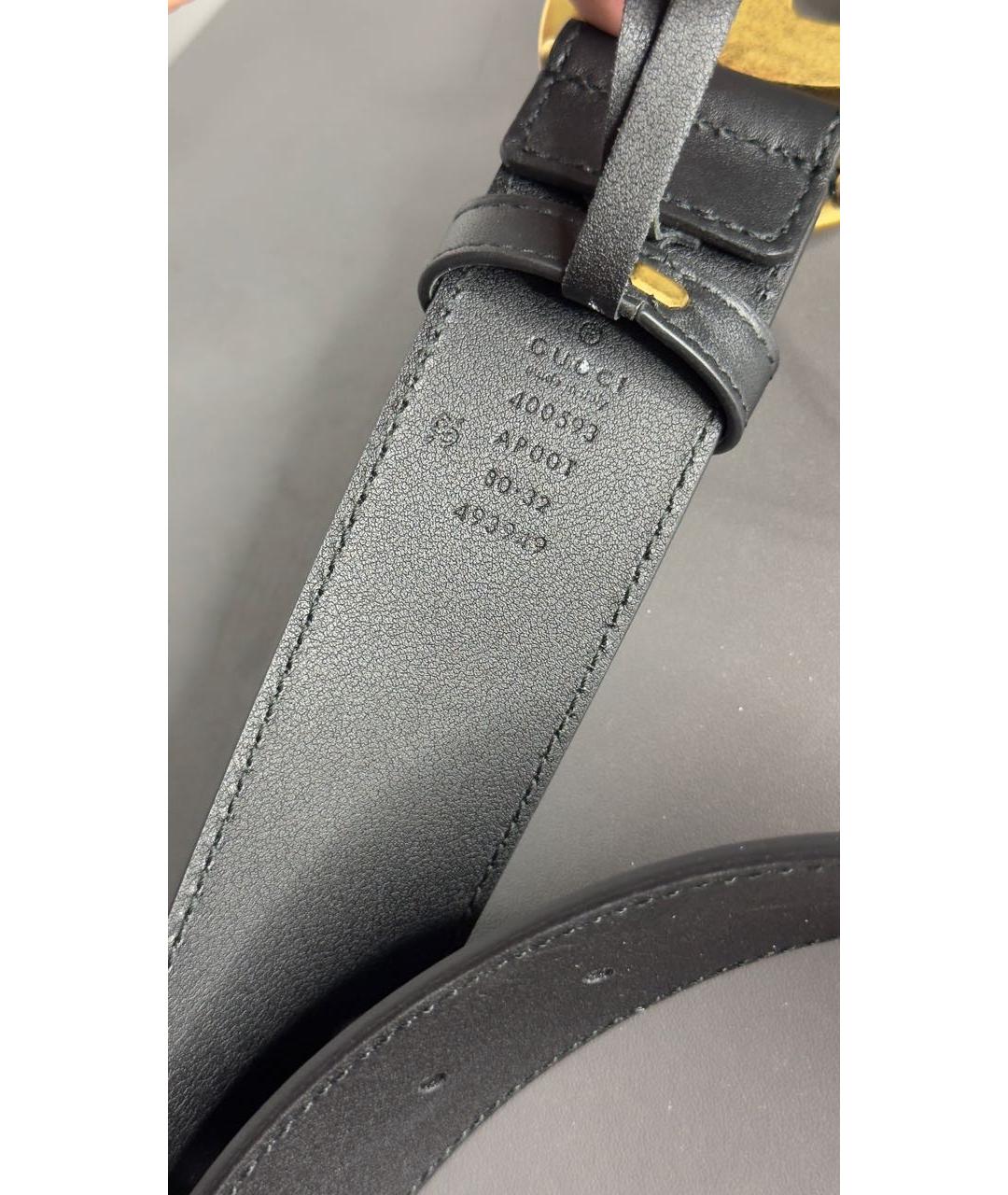 GUCCI Черный кожаный ремень, фото 2
