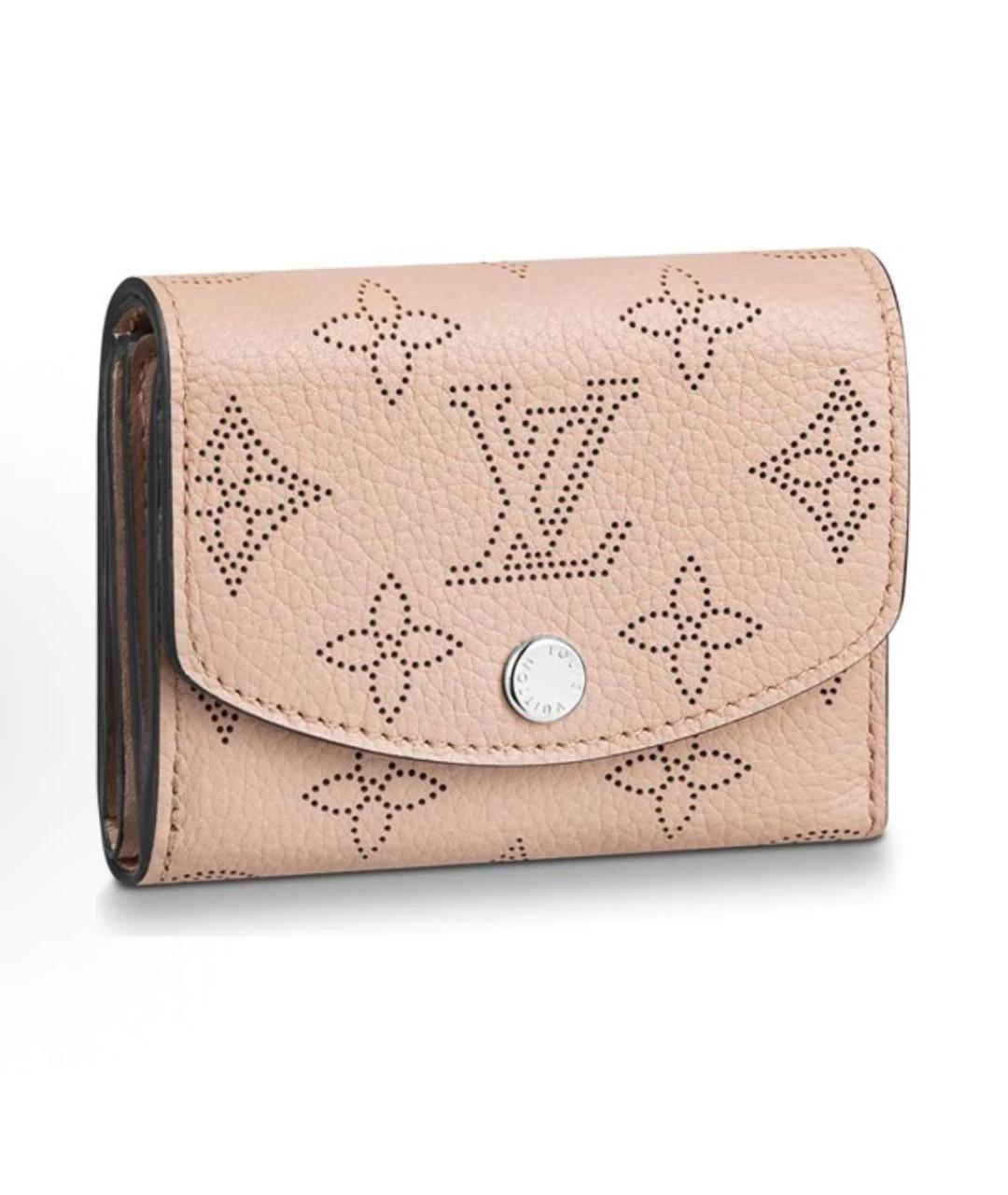 LOUIS VUITTON Розовый кожаный кошелек, фото 4