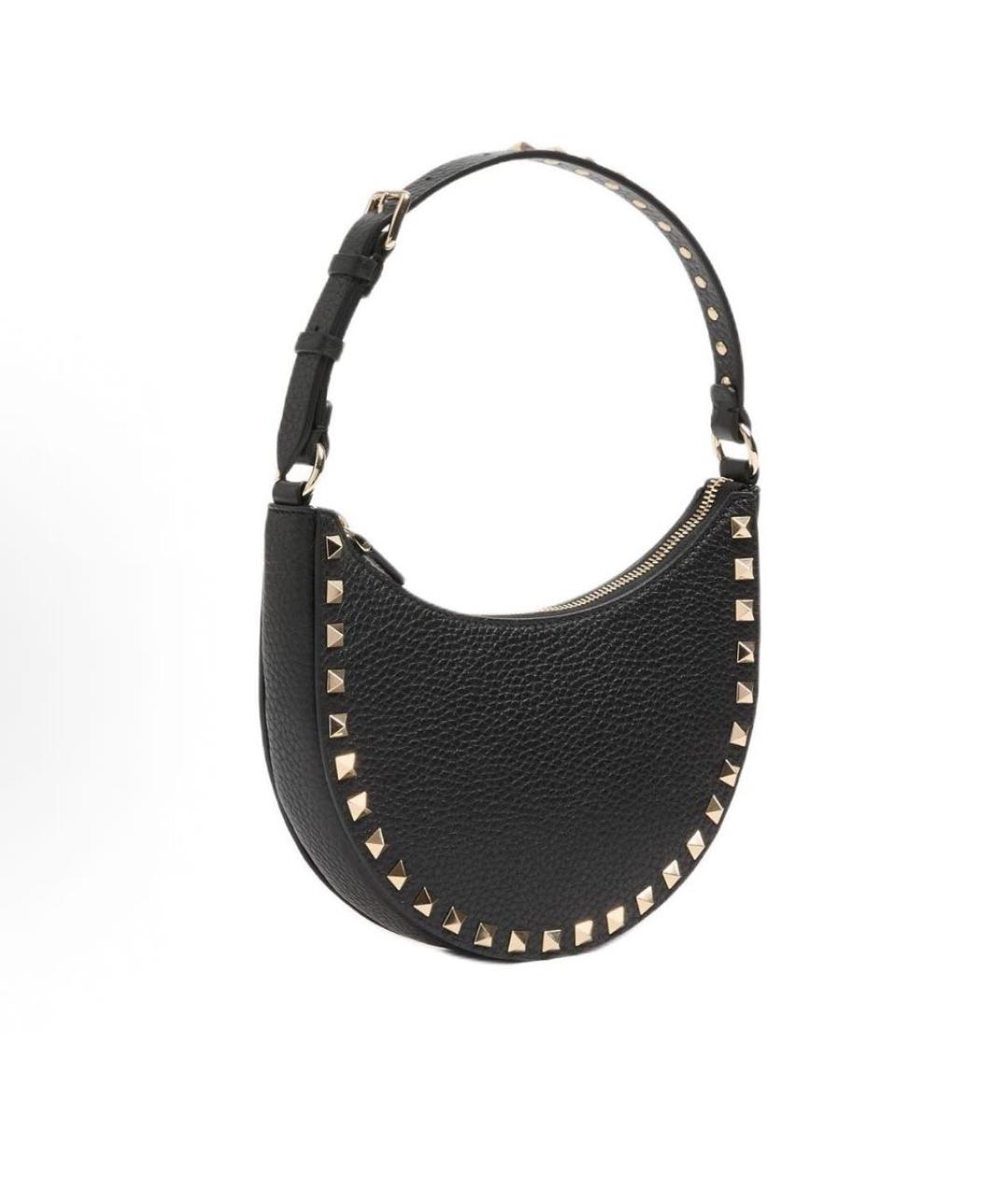 VALENTINO Черная кожаная сумка через плечо, фото 3