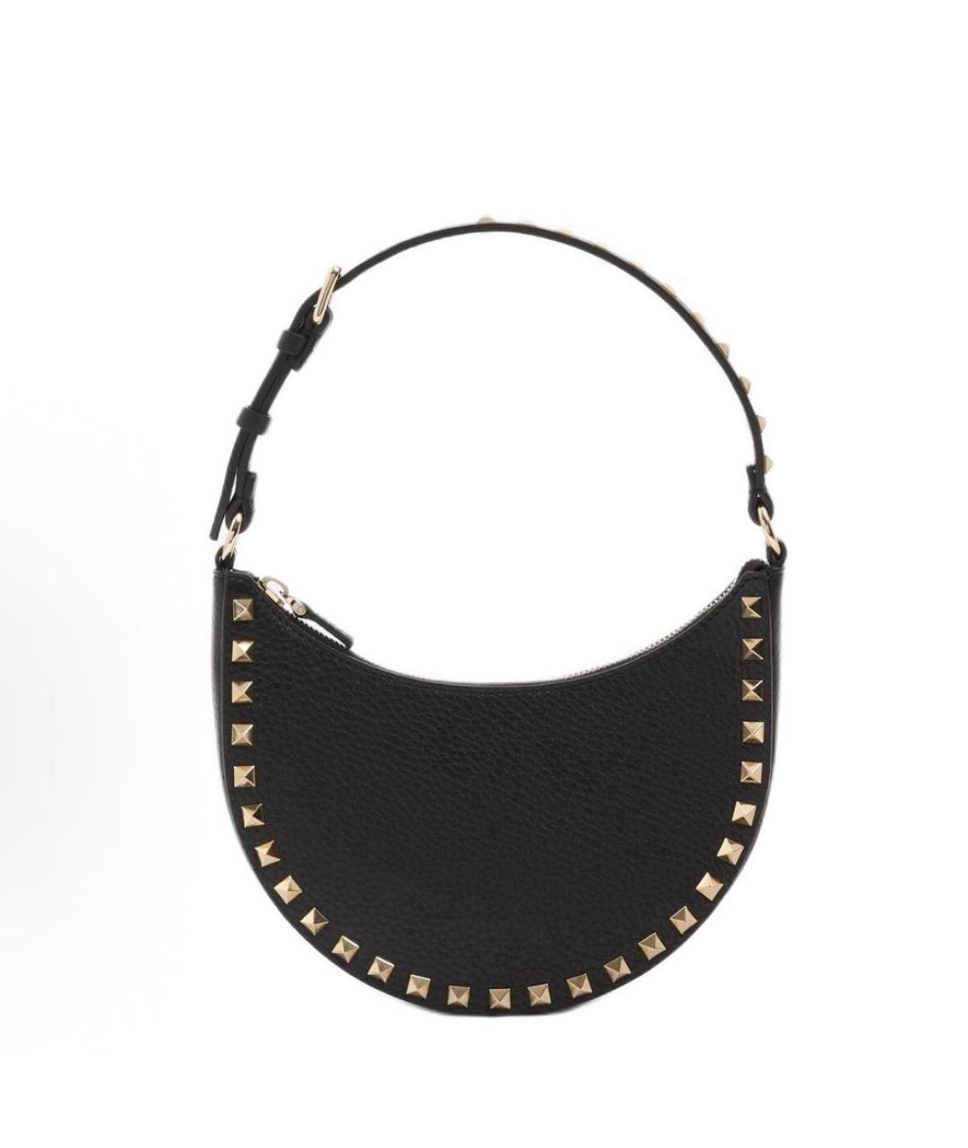 VALENTINO Черная кожаная сумка через плечо, фото 4