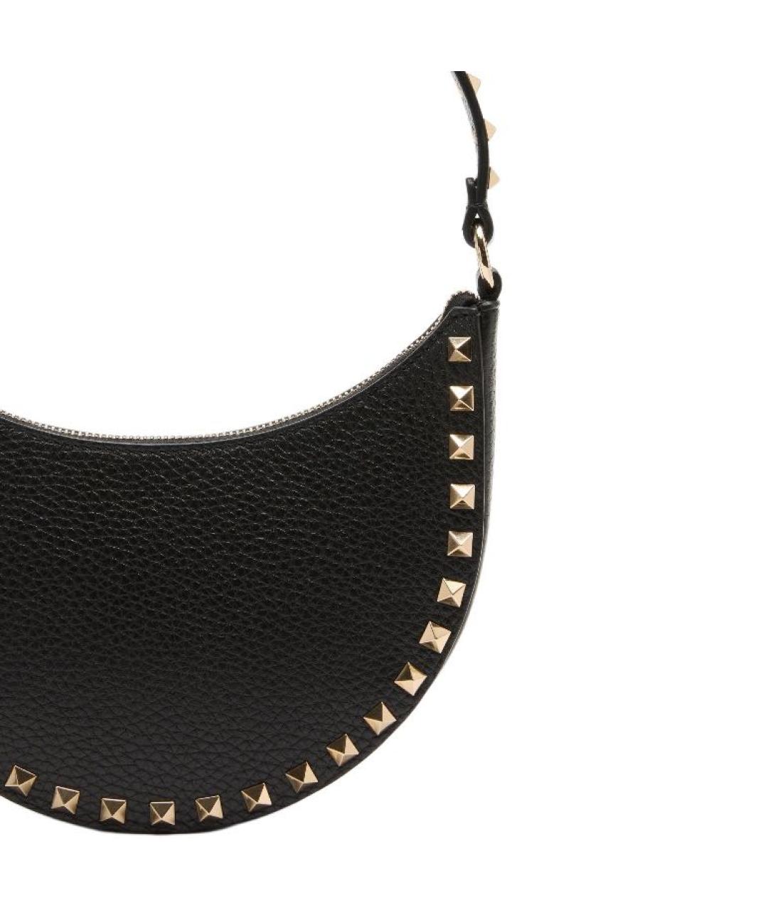 VALENTINO Черная кожаная сумка через плечо, фото 5