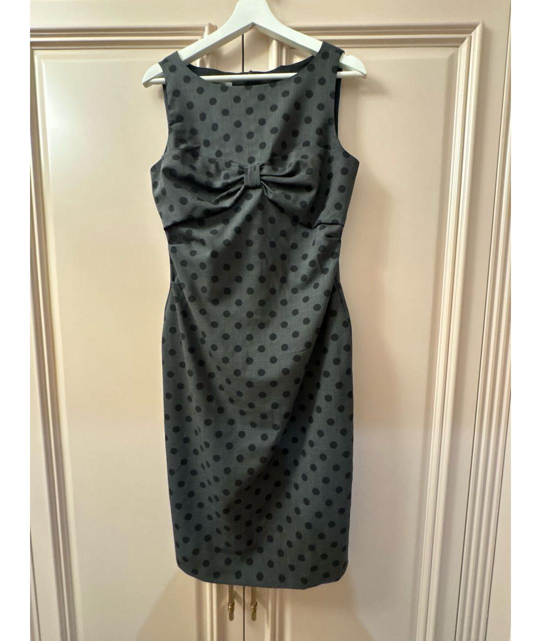 MOSCHINO Серое хлопковое повседневное платье, фото 5