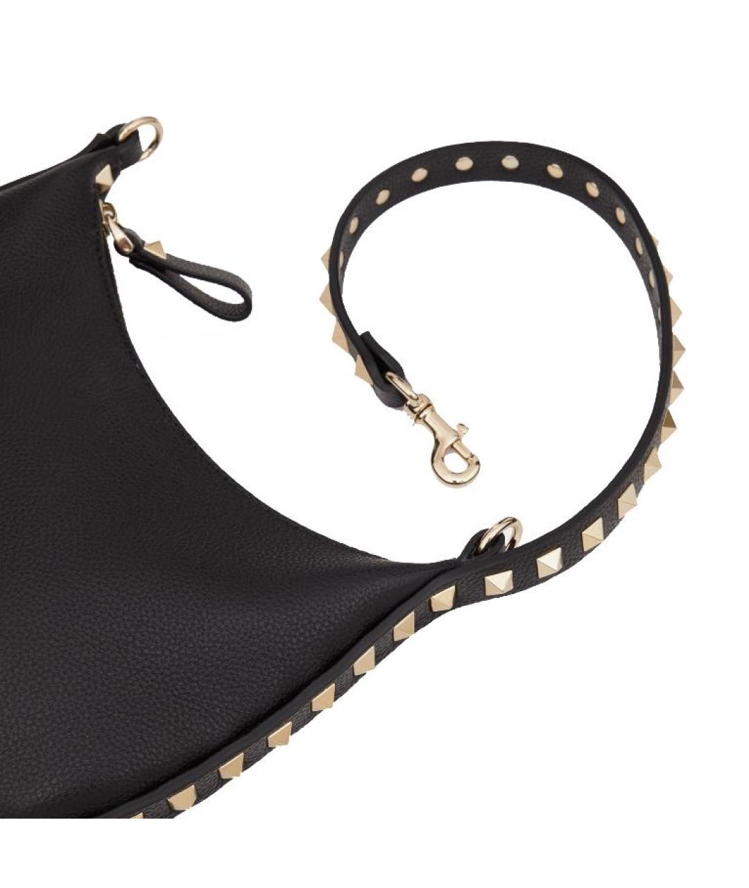 VALENTINO Черная кожаная сумка через плечо, фото 7