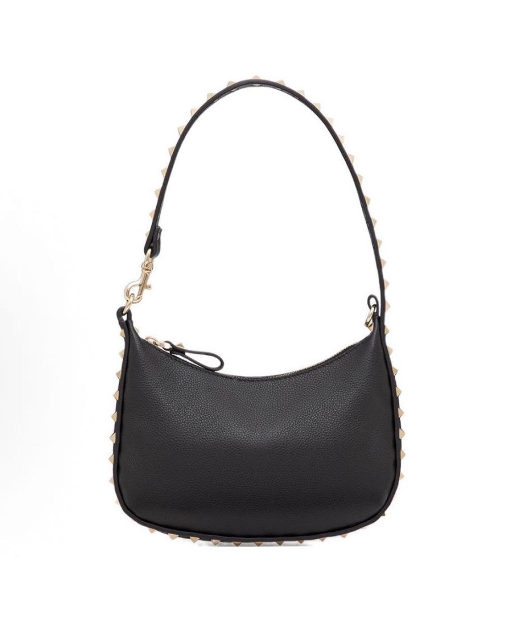 VALENTINO Черная кожаная сумка через плечо, фото 3