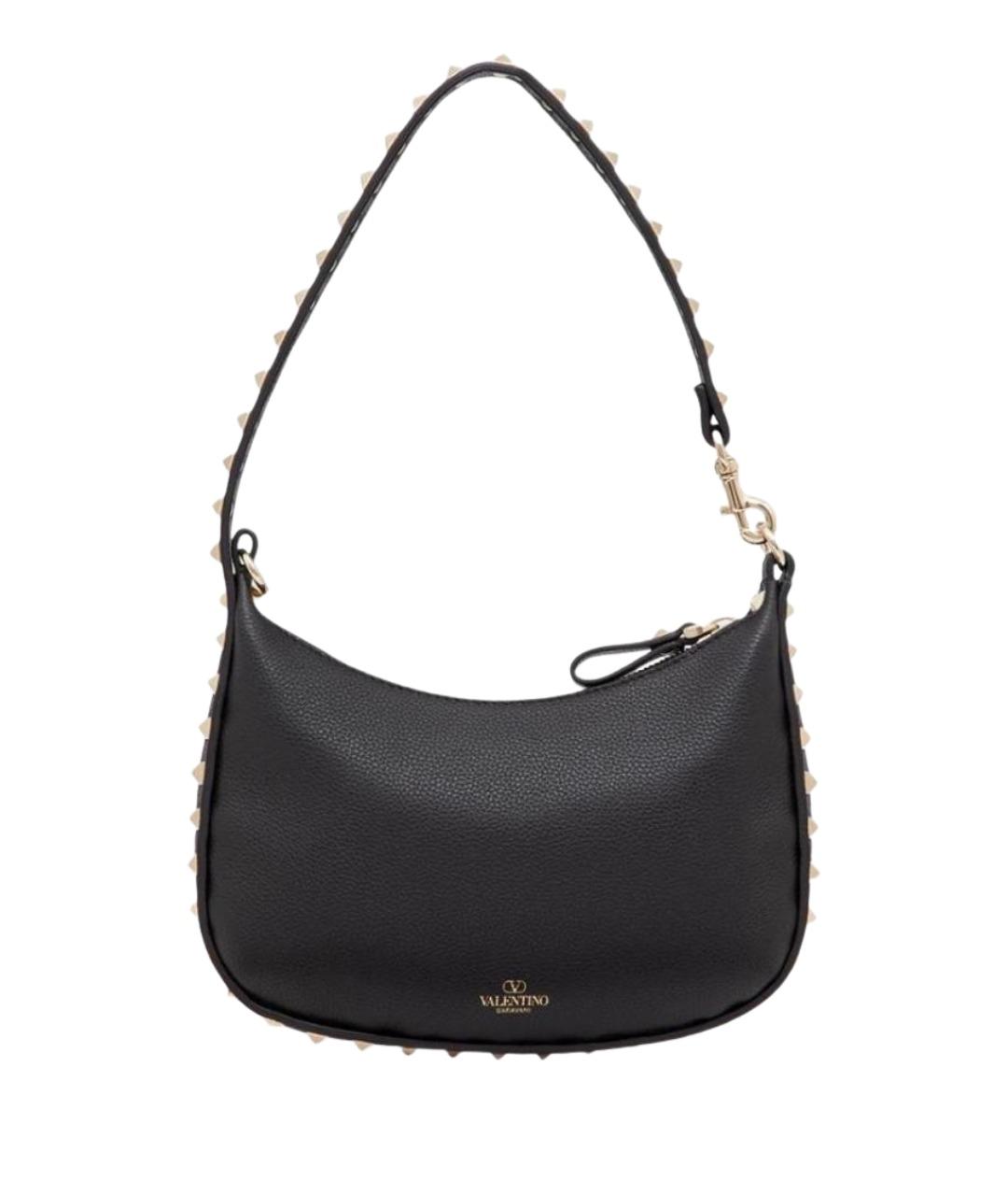 VALENTINO Черная кожаная сумка через плечо, фото 1