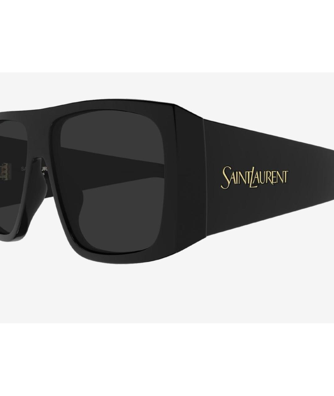 SAINT LAURENT Черные пластиковые солнцезащитные очки, фото 2