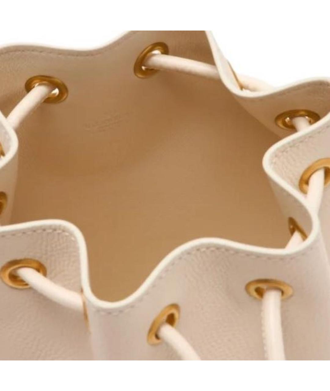 VALENTINO Бежевая кожаная сумка через плечо, фото 4