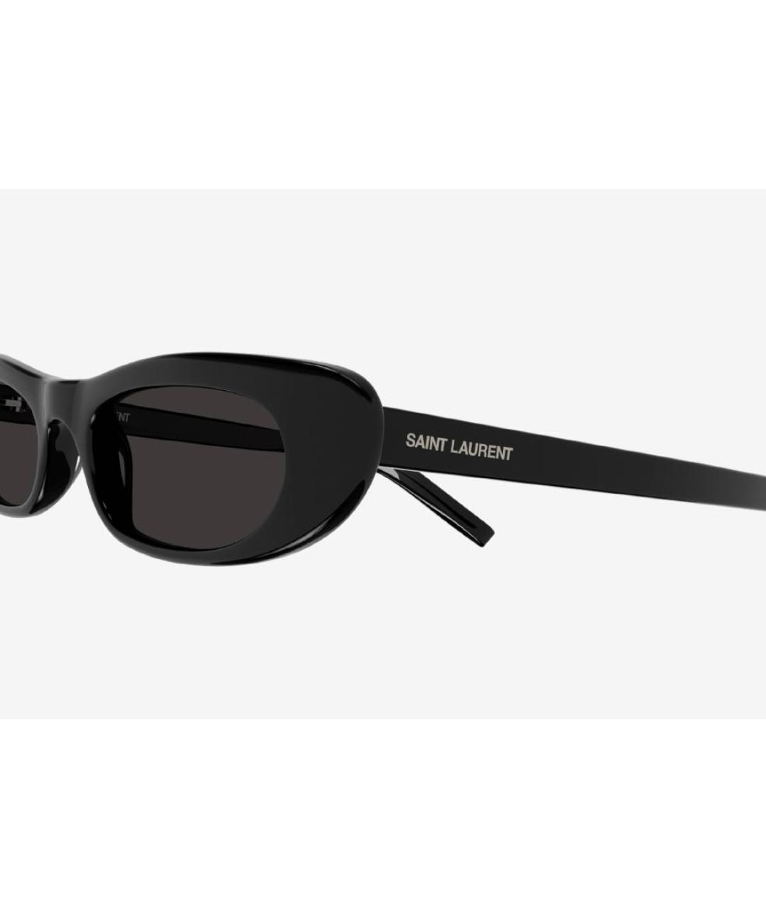 SAINT LAURENT Черные пластиковые солнцезащитные очки, фото 2