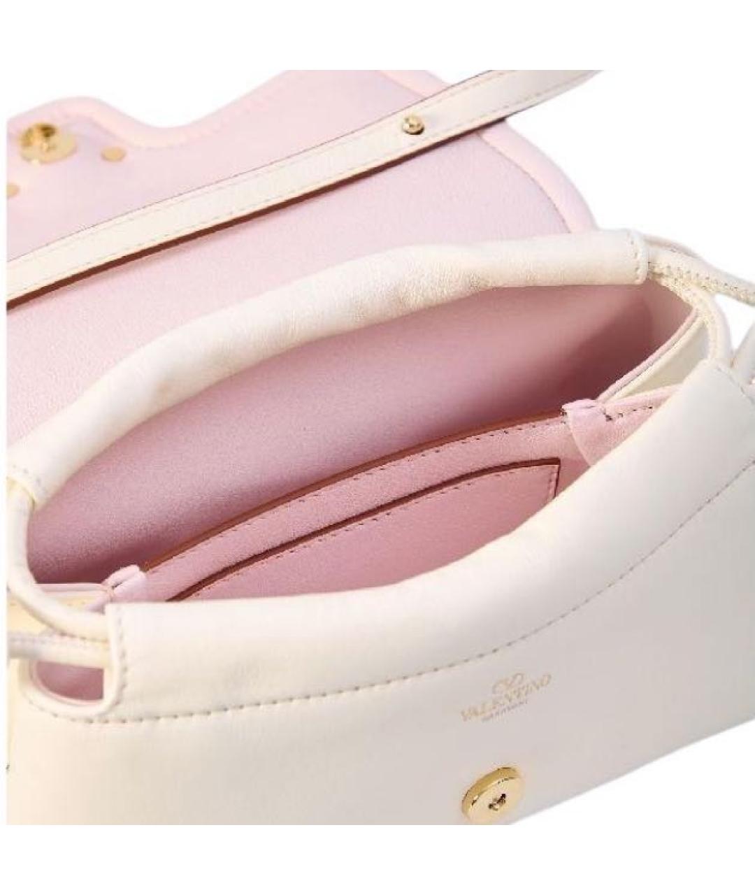 VALENTINO Белая кожаная сумка через плечо, фото 4