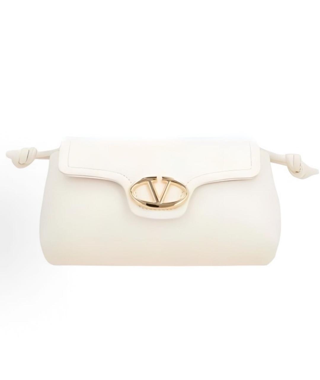 VALENTINO Белая кожаная сумка через плечо, фото 6