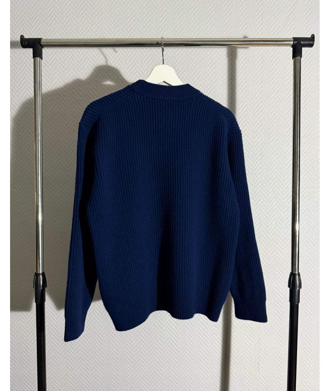 12 STOREEZ Синий шерстяной джемпер / свитер, фото 5