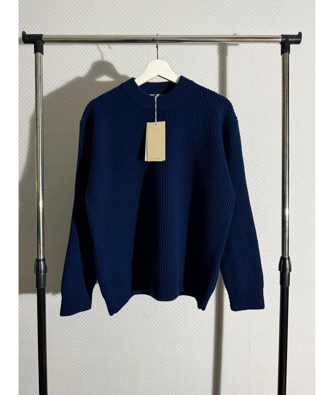 12 STOREEZ Синий шерстяной джемпер / свитер, фото 3