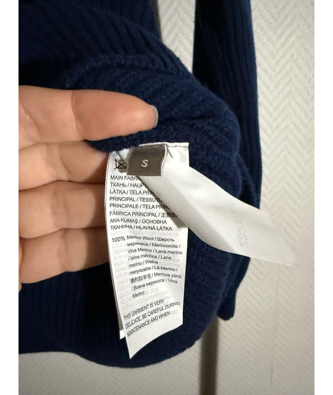 12 STOREEZ Синий шерстяной джемпер / свитер, фото 7