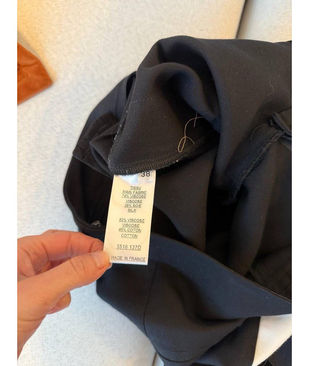 BALMAIN Черные хлопковые брюки широкие, фото 3