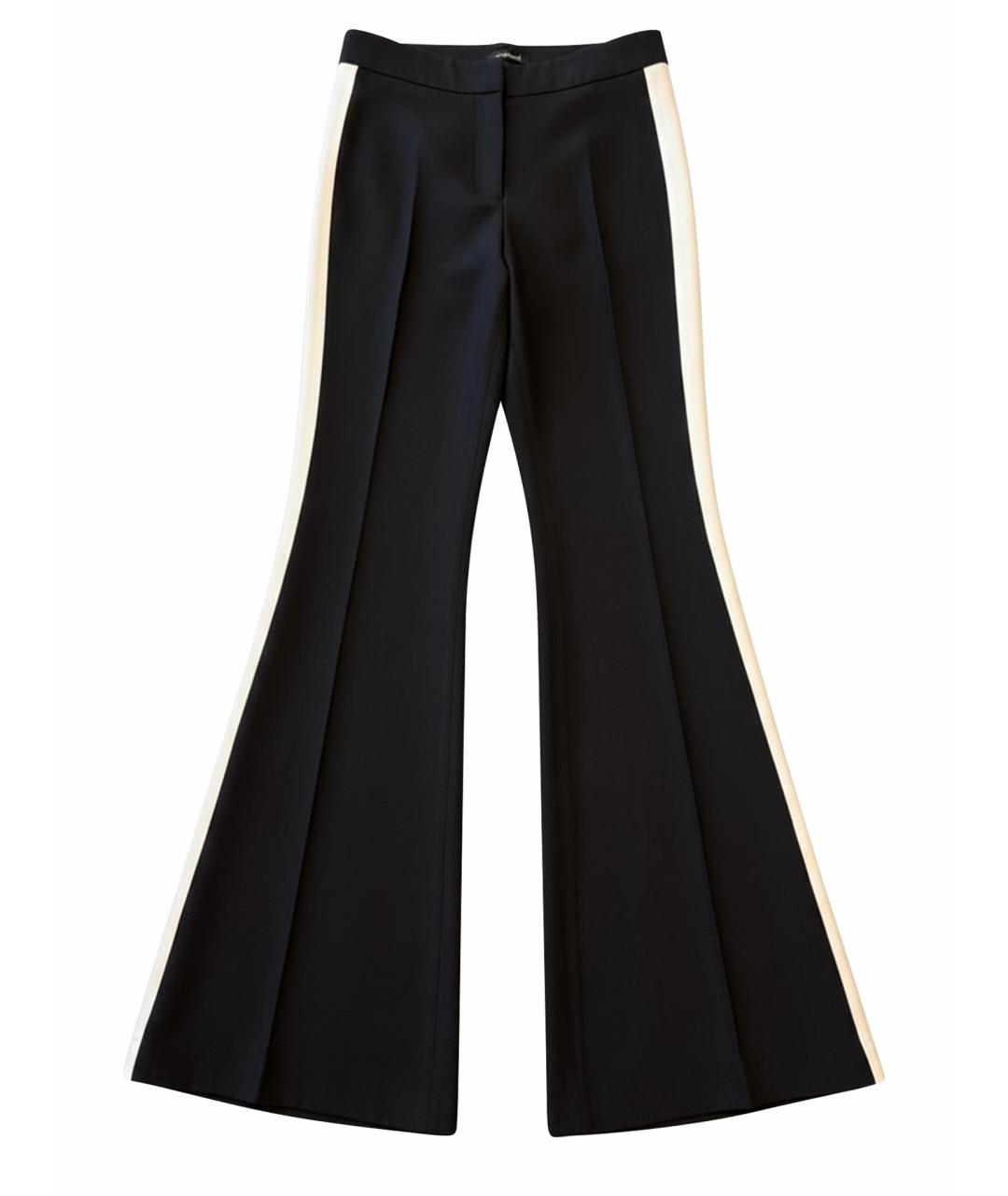 BALMAIN Черные хлопковые брюки широкие, фото 1