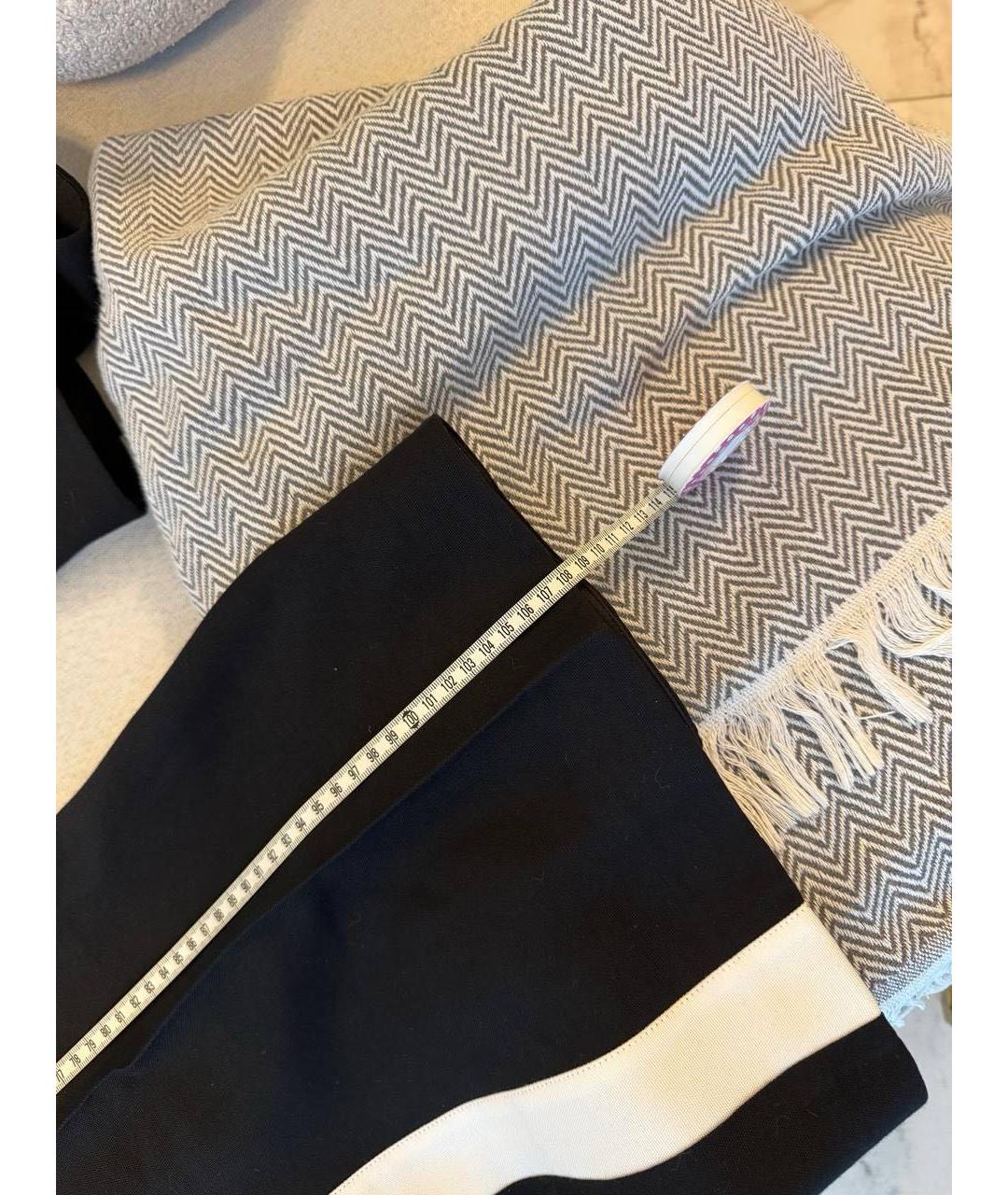 BALMAIN Черные хлопковые брюки широкие, фото 6