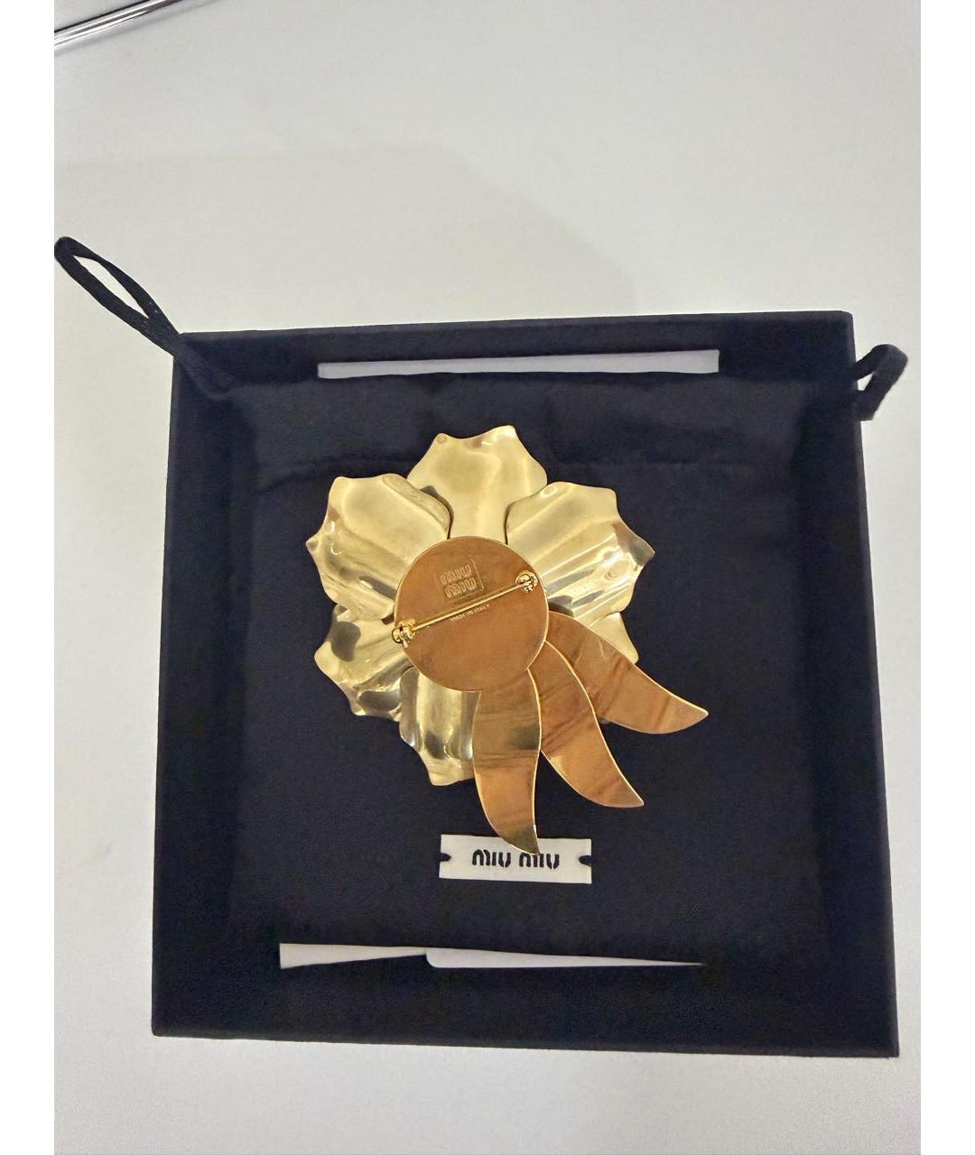 MIU MIU Золотая металлическая булавка / брошь, фото 6