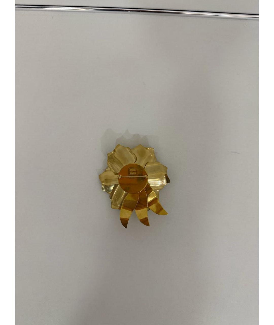 MIU MIU Золотая металлическая булавка / брошь, фото 2