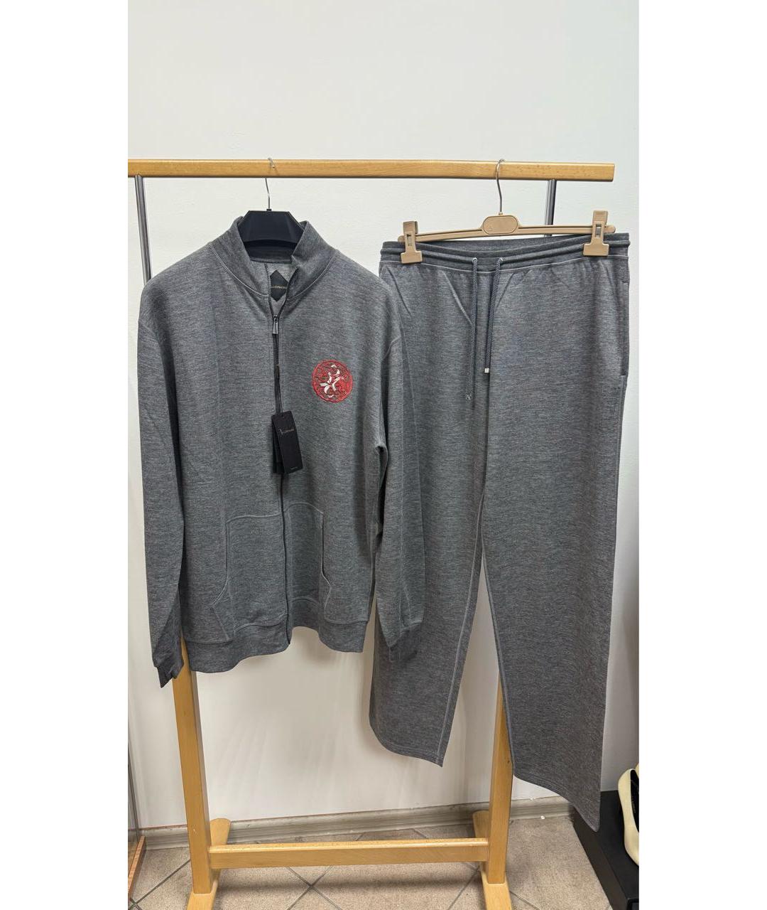 BILLIONAIRE Серый кашемировый спортивный костюм, фото 3
