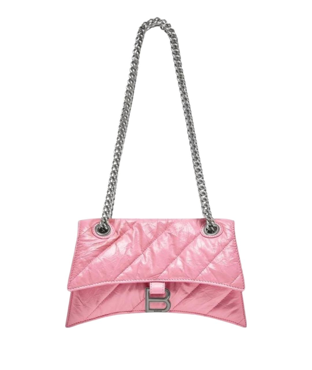 BALENCIAGA Розовая кожаная сумка через плечо, фото 1