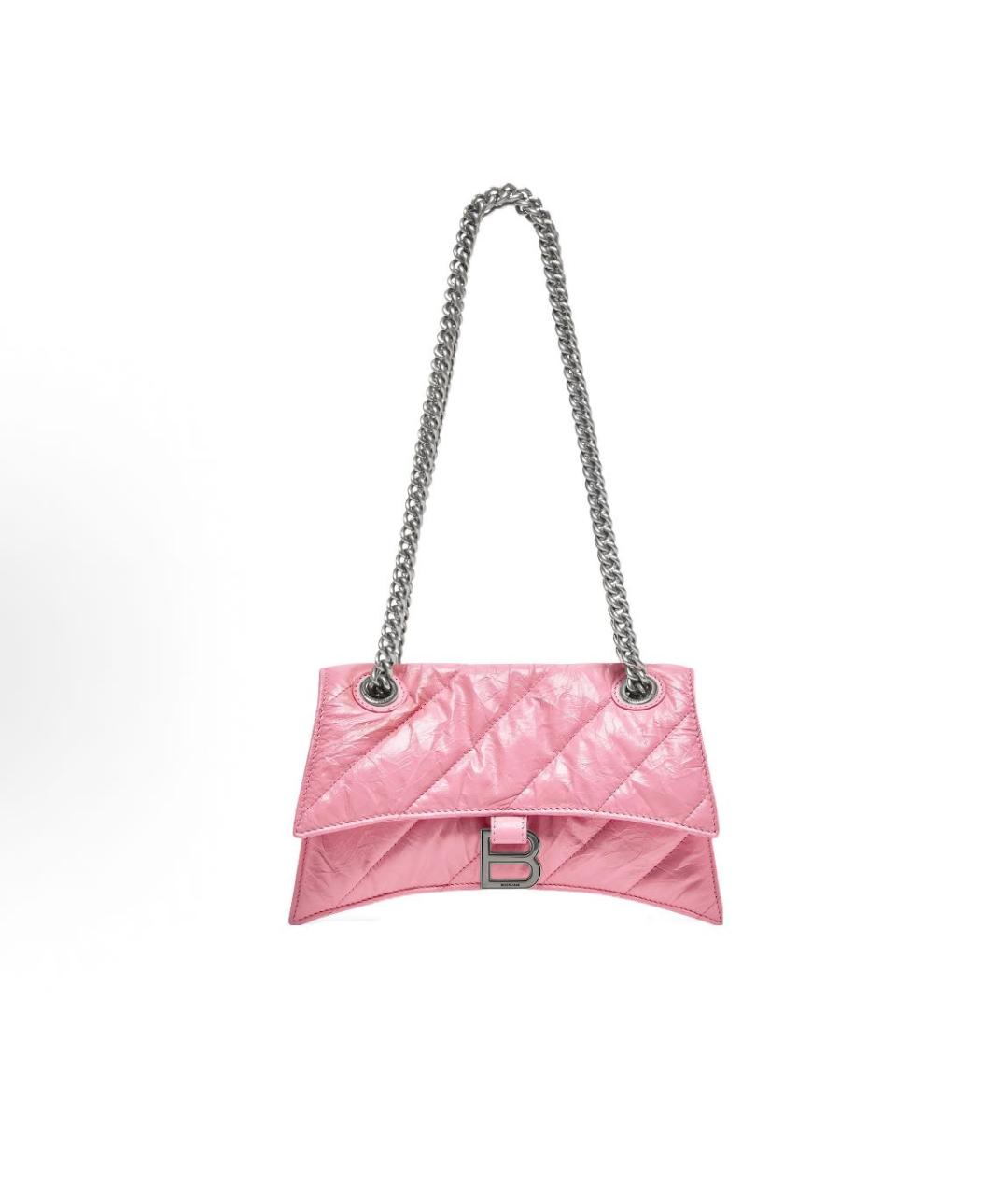 BALENCIAGA Розовая кожаная сумка через плечо, фото 5