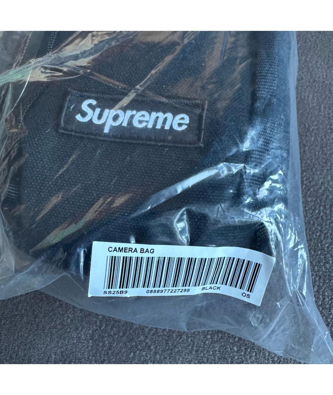 SUPREME Черная синтетическая сумка через плечо, фото 5