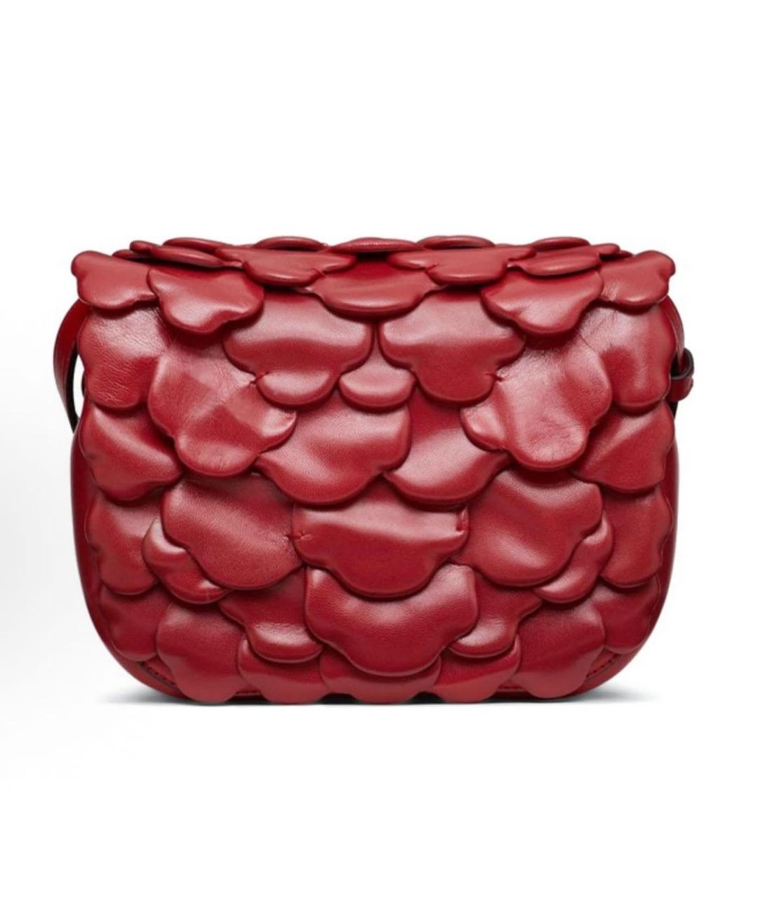 VALENTINO Красная кожаная сумка через плечо, фото 3