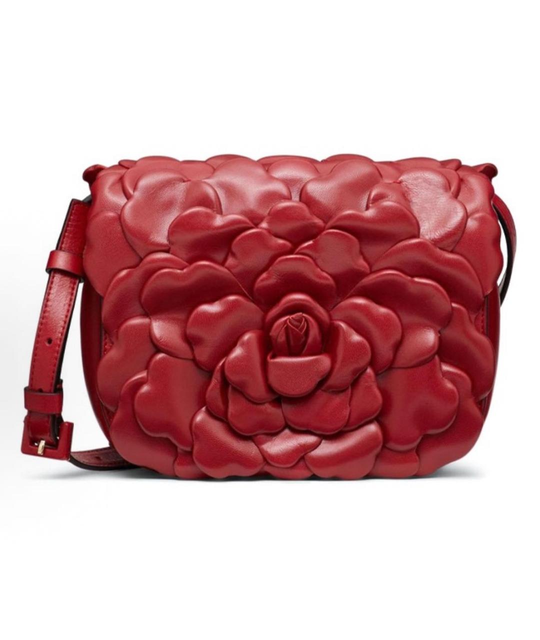 VALENTINO Красная кожаная сумка через плечо, фото 7