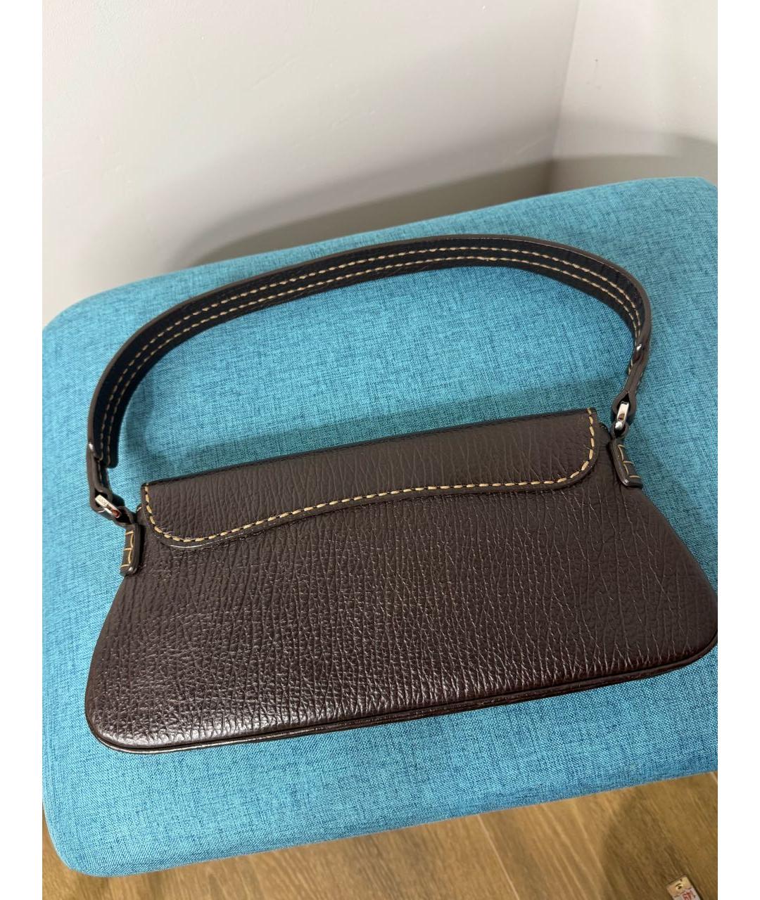 TOD'S Коричневая кожаная сумка через плечо, фото 4