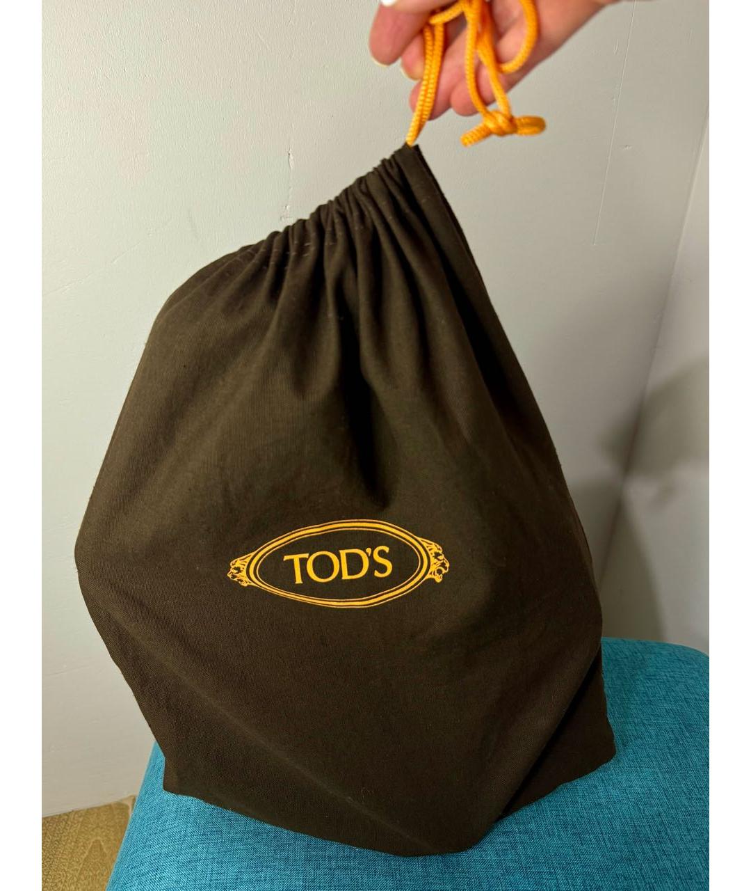 TOD'S Коричневая кожаная сумка через плечо, фото 6