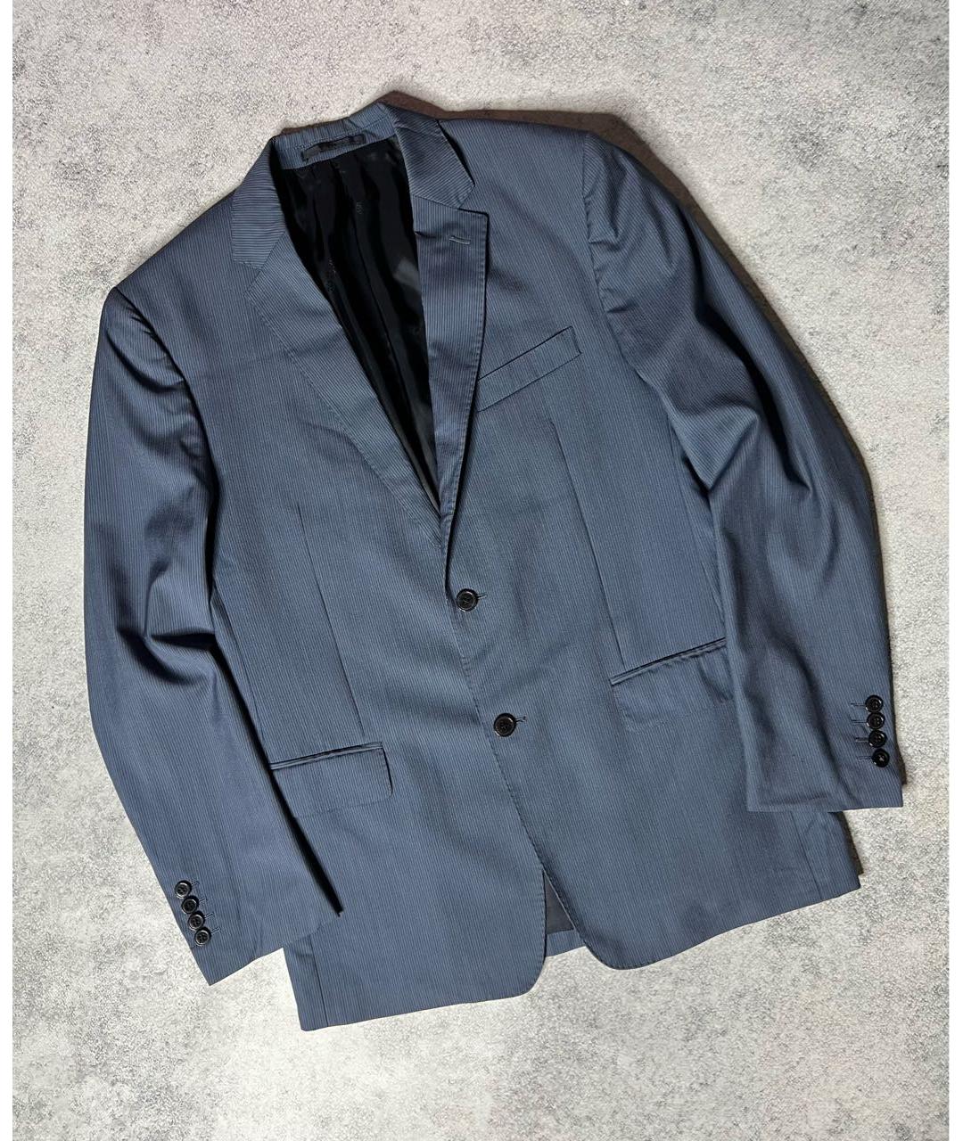 VERSACE COLLECTION Синий шерстяной жакет/пиджак, фото 7