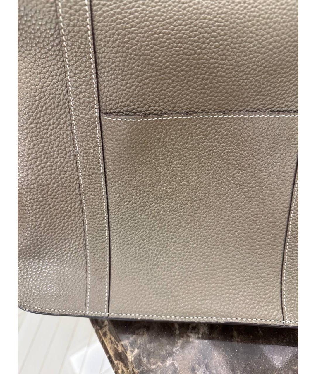 HERMES Бежевая кожаная сумка на плечо, фото 6