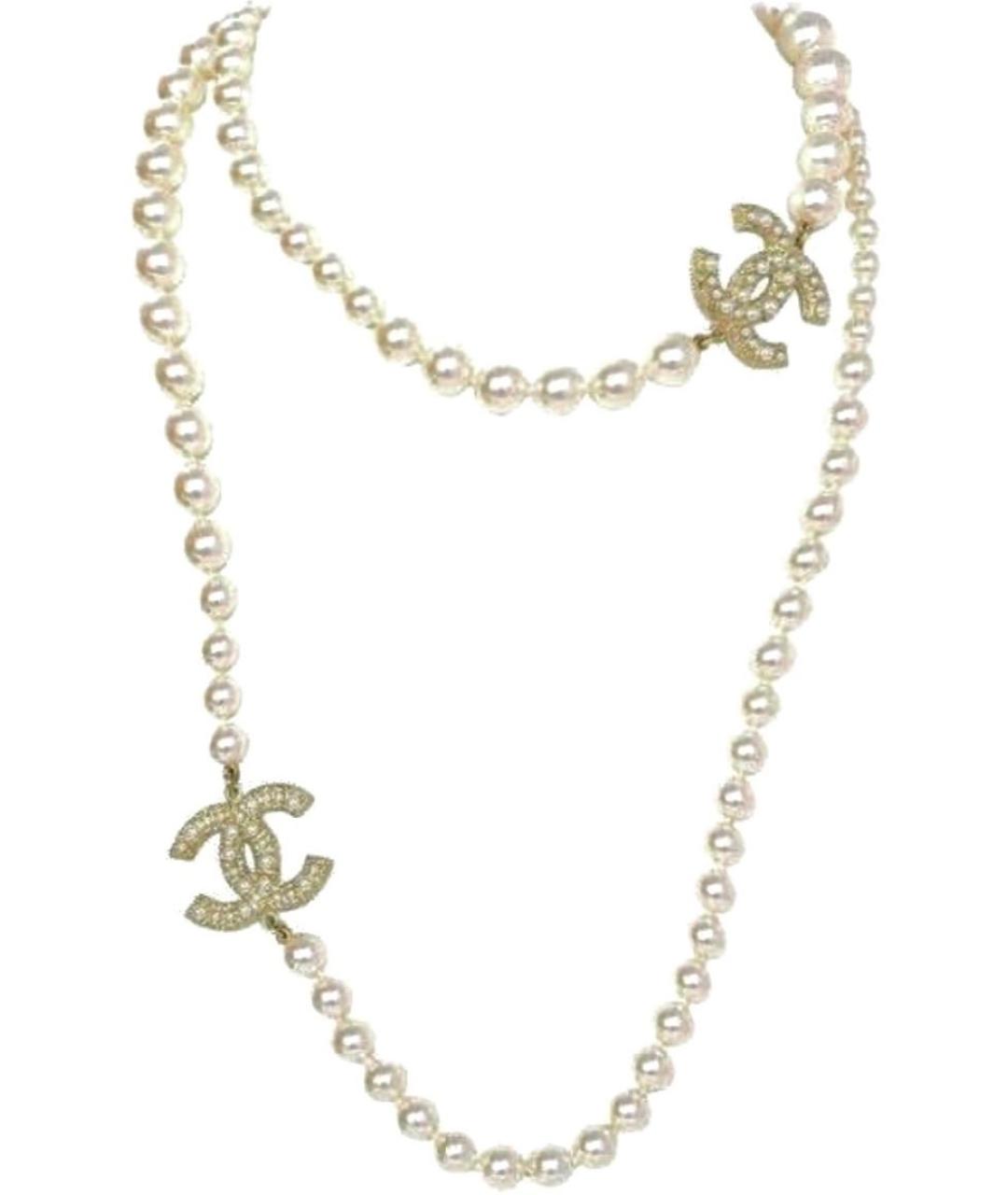 CHANEL Белое жемчужное колье, фото 1