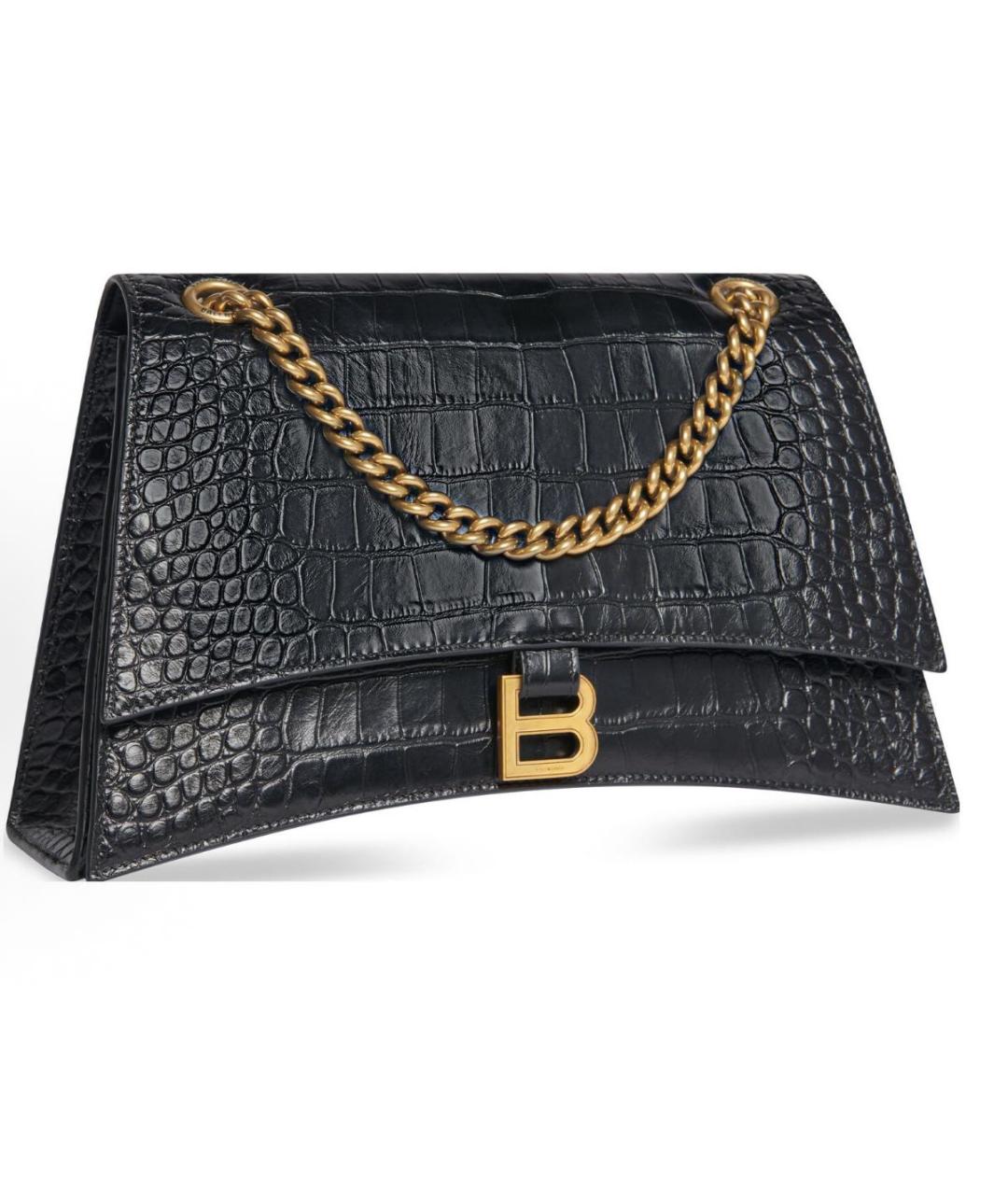 BALENCIAGA Черная кожаная сумка через плечо, фото 3