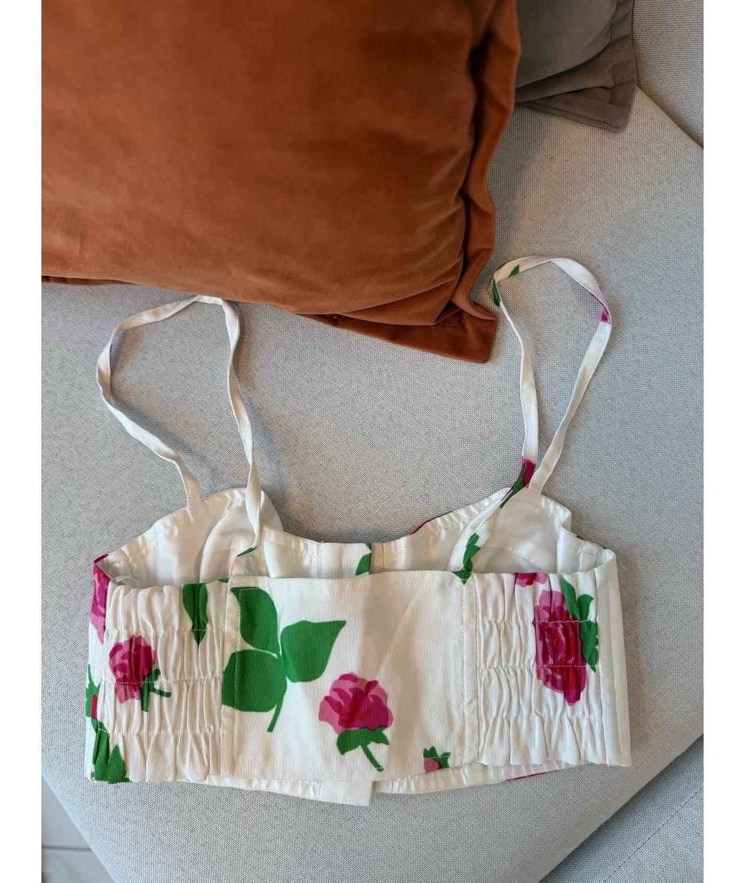 ALESSANDRA RICH Белая хлопковая майка, фото 2