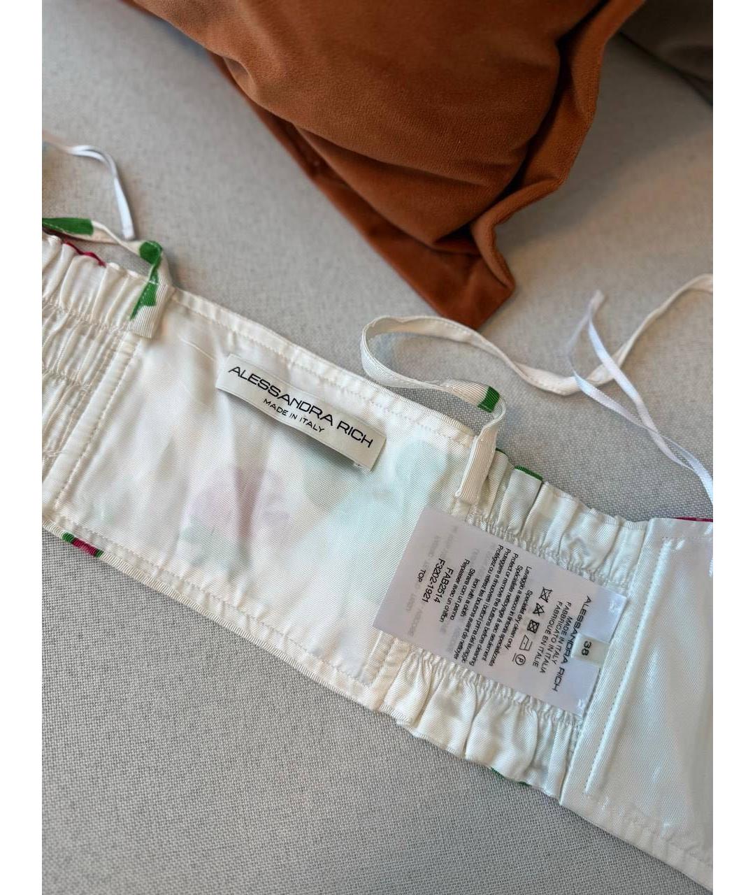 ALESSANDRA RICH Белая хлопковая майка, фото 3