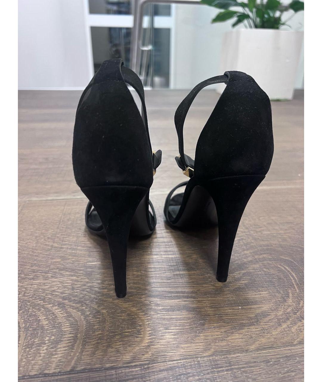 CELINE Черные замшевые босоножки, фото 3