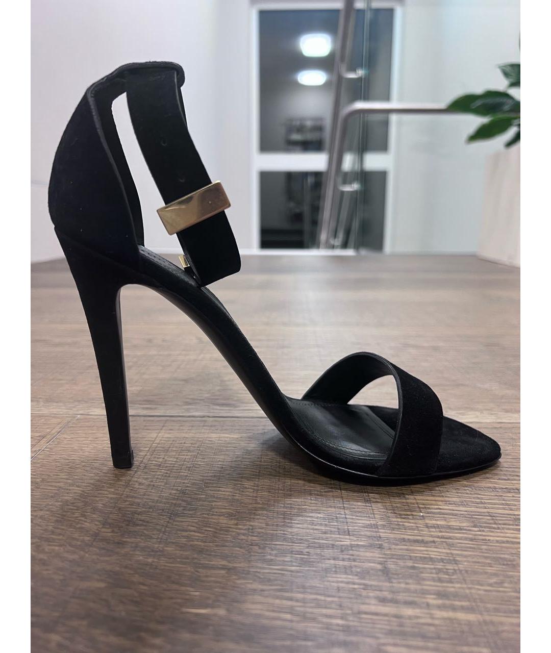 CELINE Черные замшевые босоножки, фото 7
