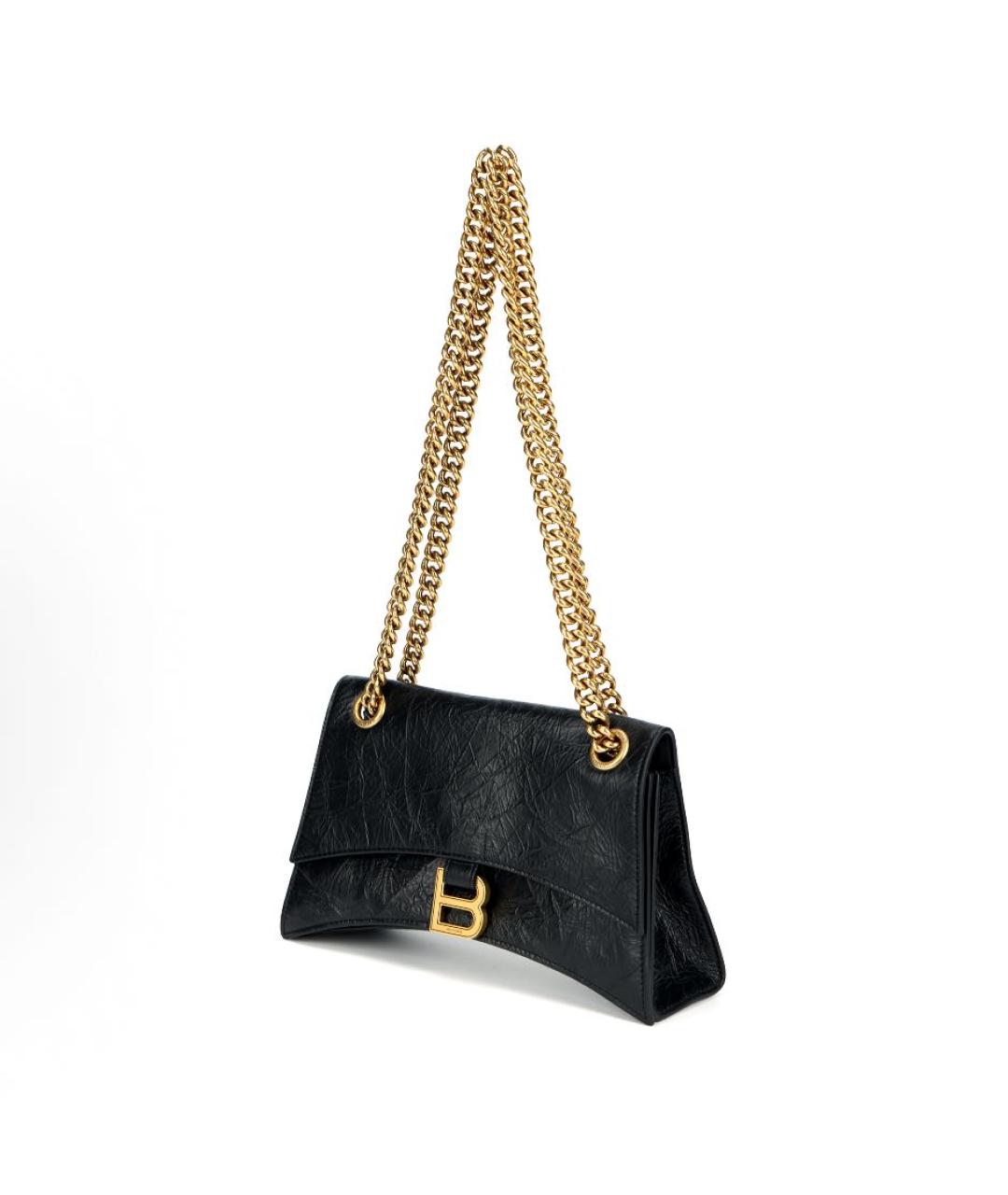 BALENCIAGA Черная кожаная сумка через плечо, фото 2