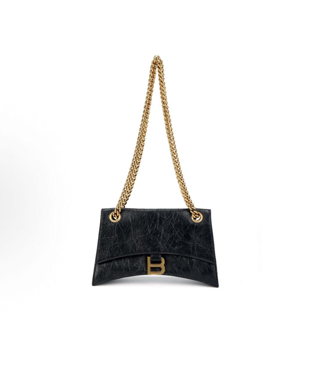 BALENCIAGA Черная кожаная сумка через плечо, фото 5