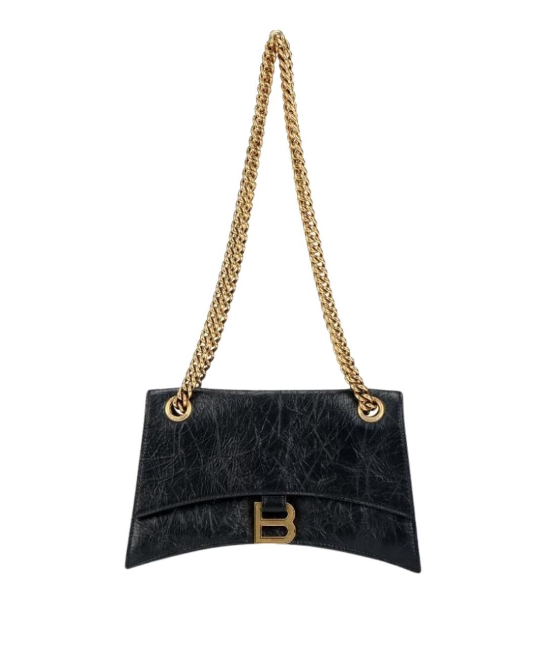 BALENCIAGA Черная кожаная сумка через плечо, фото 1