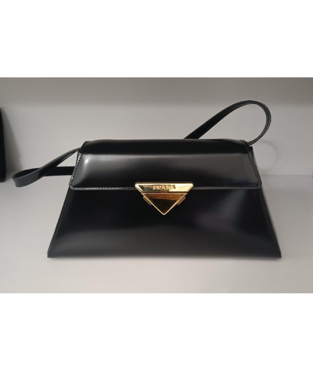 PRADA Черная кожаная сумка через плечо, фото 7