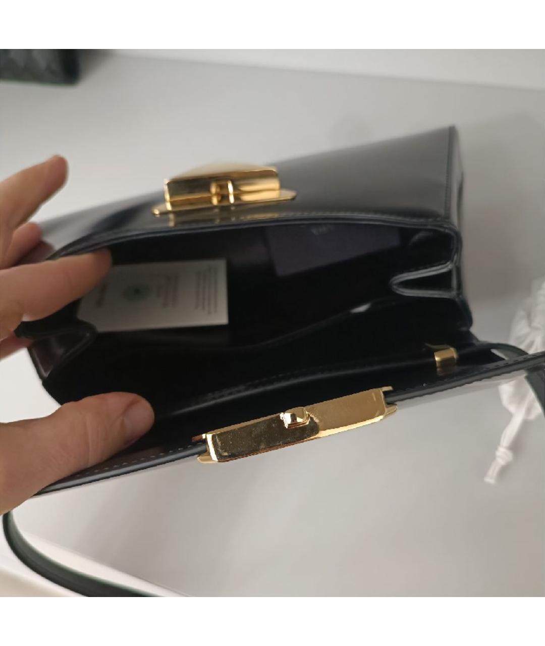 PRADA Черная кожаная сумка через плечо, фото 5