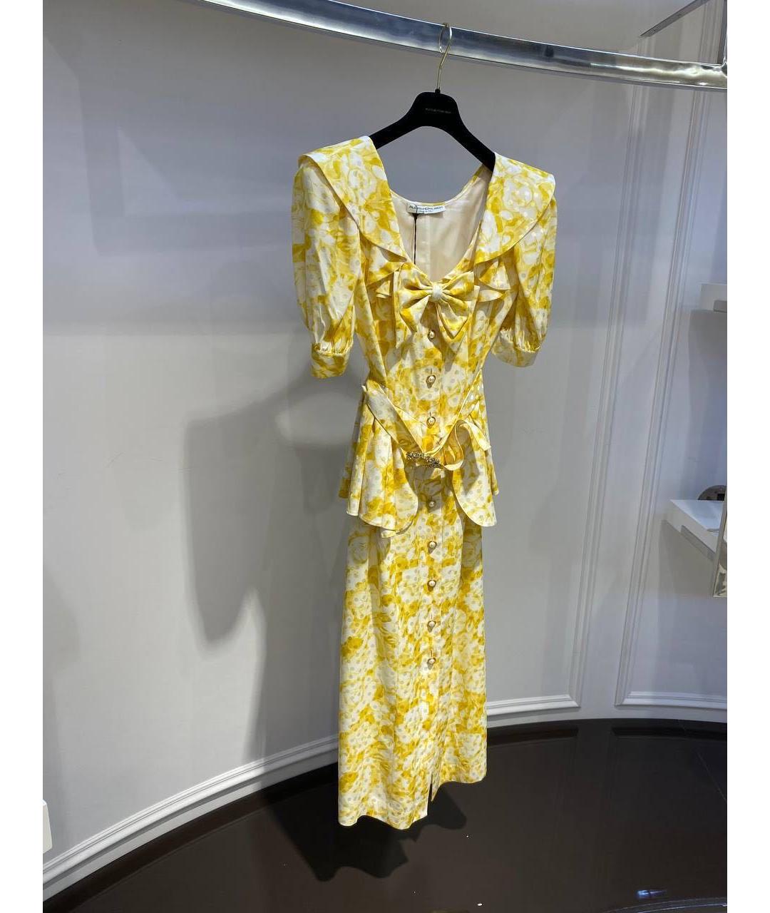 ALESSANDRA RICH Мульти шелковое повседневное платье, фото 4