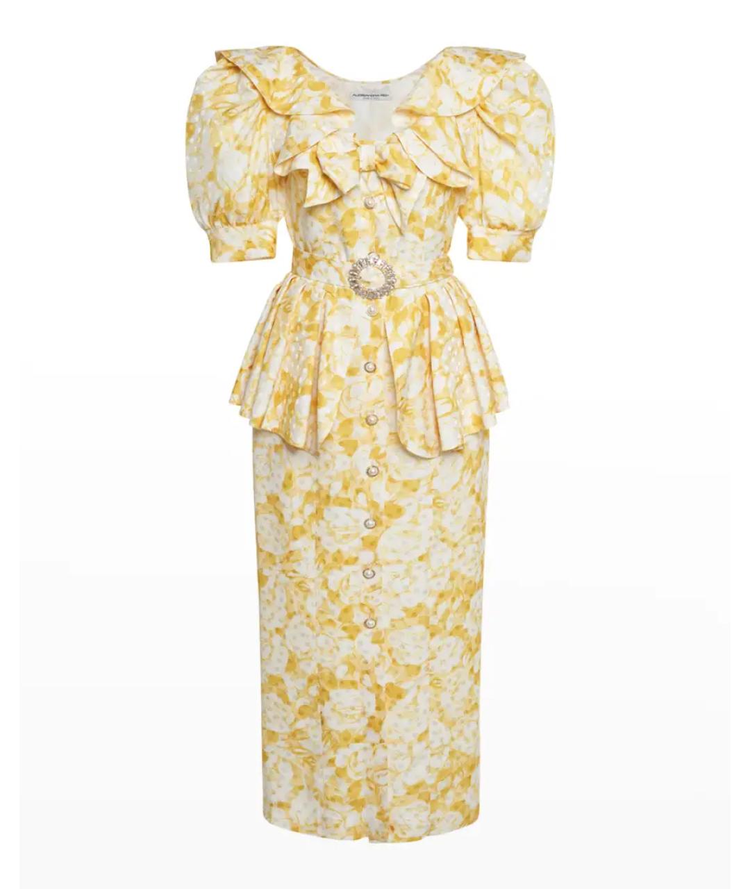 ALESSANDRA RICH Мульти шелковое повседневное платье, фото 1