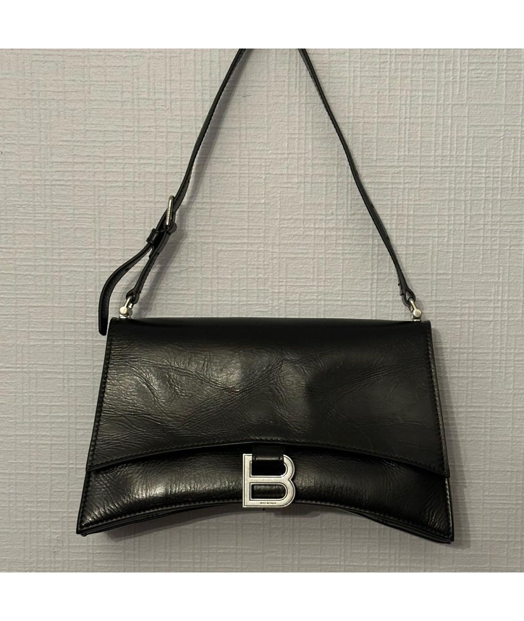 BALENCIAGA Черная кожаная сумка через плечо, фото 8