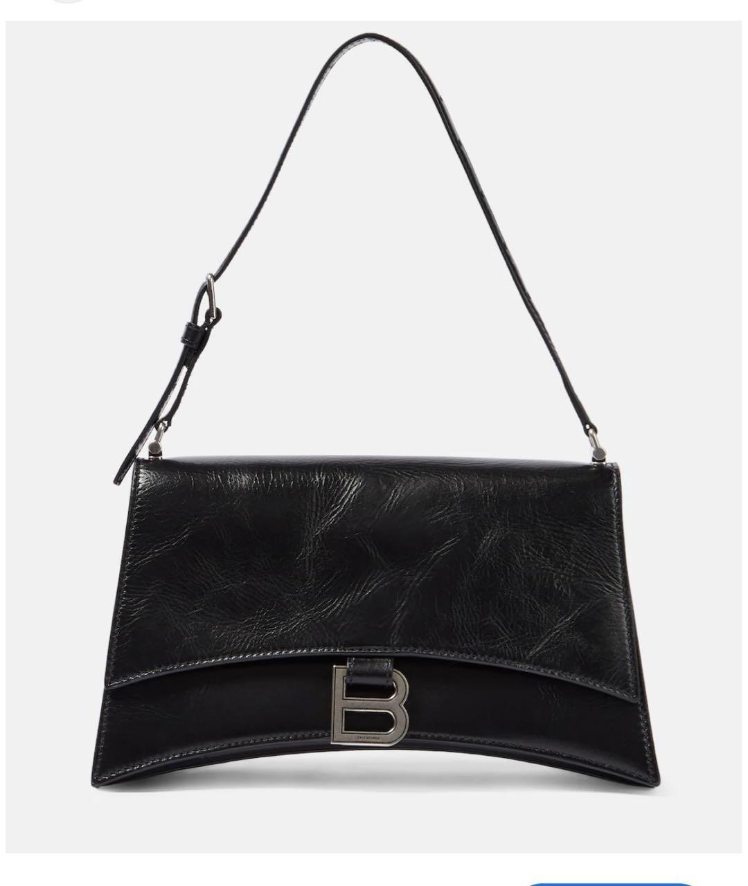 BALENCIAGA Черная кожаная сумка через плечо, фото 1