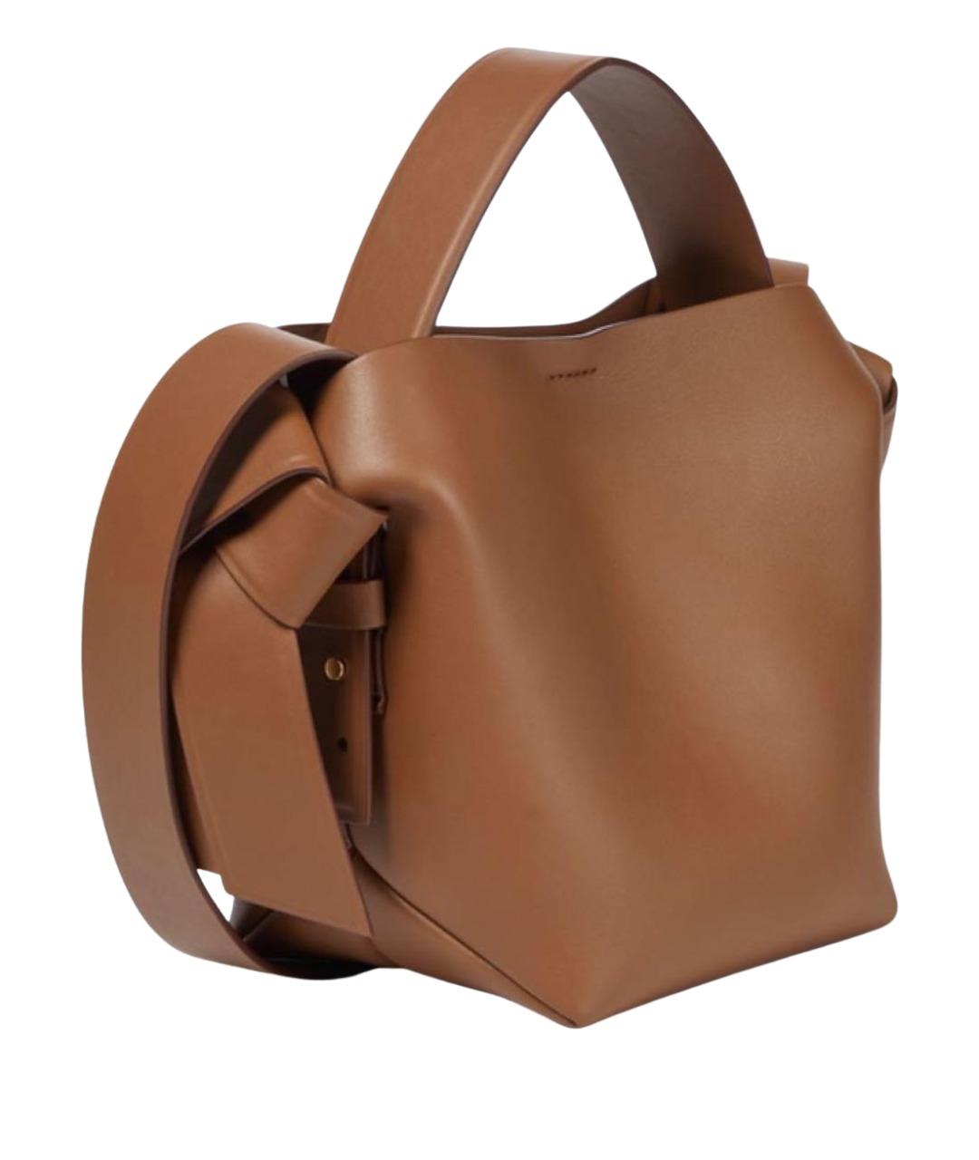 ACNE STUDIOS Коричневая кожаная сумка через плечо, фото 1