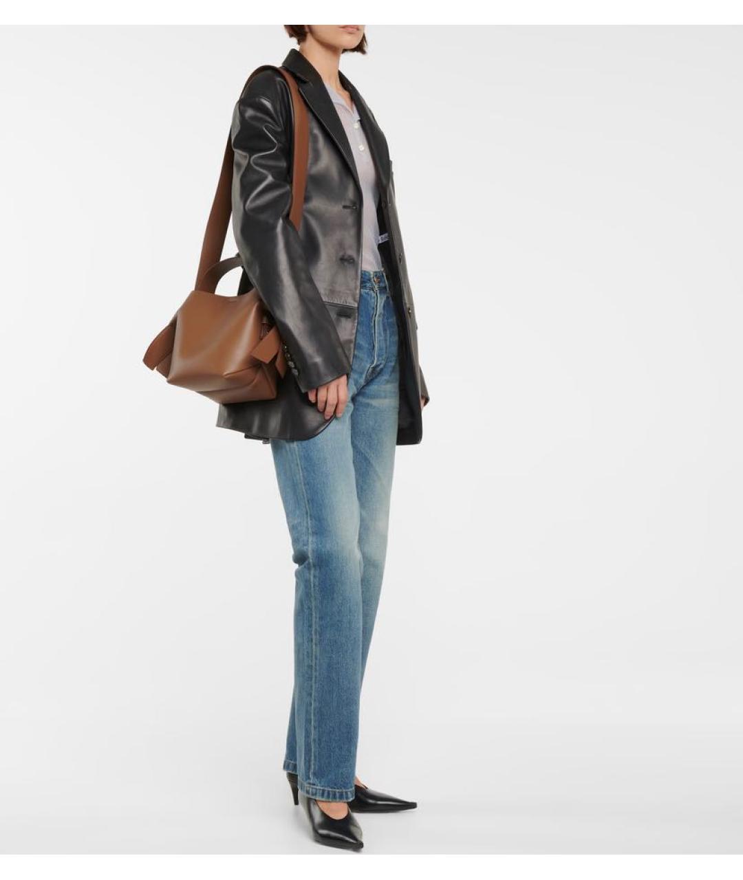 ACNE STUDIOS Коричневая кожаная сумка через плечо, фото 7